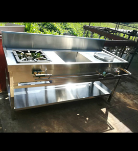 stainless steel high pressure 4 burners chinese cooking range fabricator in sri-lanka