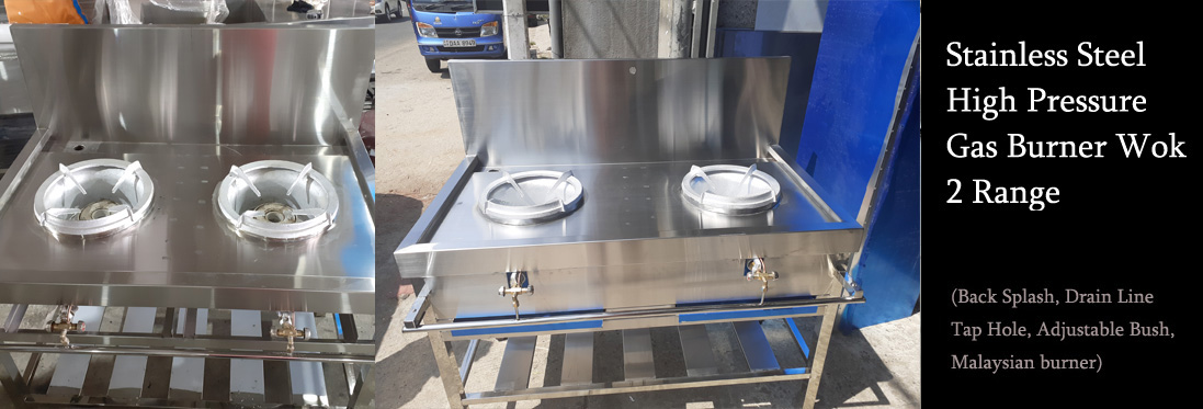 stainless steel high pressure gas burner wok for sale in sri lanka
