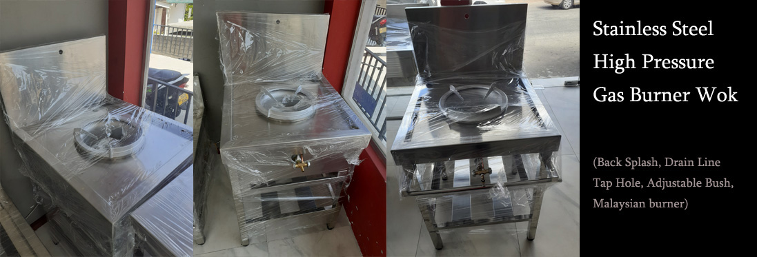 stainless steel high pressure gas burner wok for sale in sri lanka