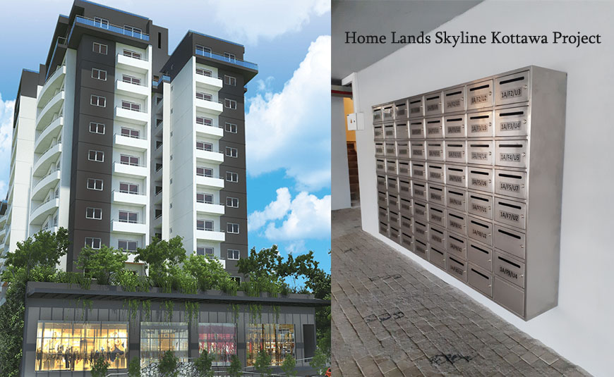 Stainless Steel letter boxes for apartments in Sri Lanka