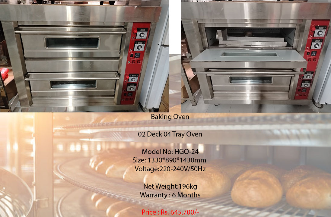 gas operated industrial baking oven 2 deck 4 trays oven for sale in sri lanka