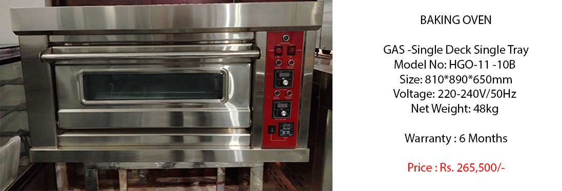  gas baking single deck single tray oven for sale in sri lanka