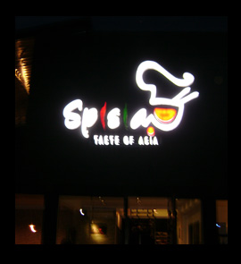 Light board signage Taste of Asia Dehiwala, fabricator installation in sri lanka