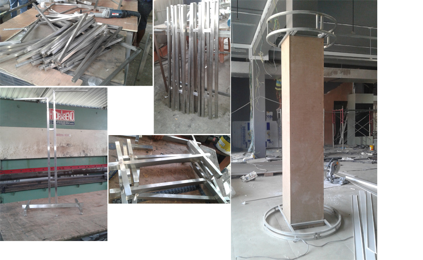 ODEL Negombo Showroom, Stainless Steel Hanging Units done by Silver Tech