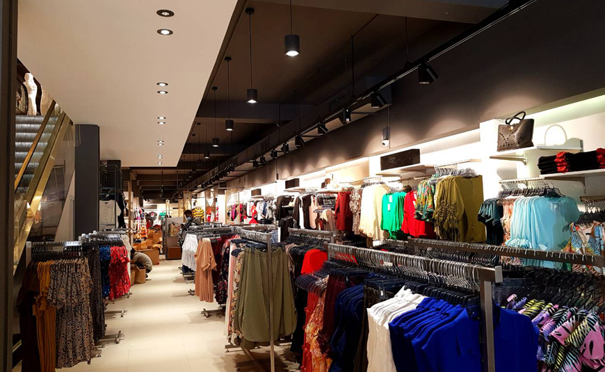 ODEL Negombo Showroom, Stainless Steel Hanging Units done by Silver Tech