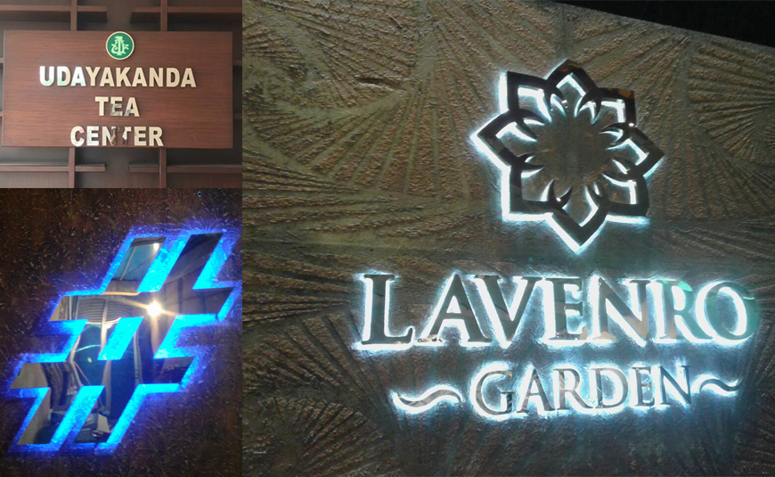 Stainless steel backlight letters in Sri Lanka