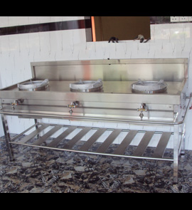 stainless steel high pressure gas burner wok, 3 burner range in sri-lanka