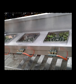 stainless steel high pressure spot gas burner wok four burners range fabricator in sri-lanka