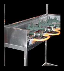 stainless steel high pressure spot gas burner wok four burners range fabricator in sri-lanka