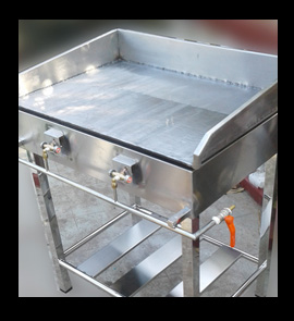 stainless steel gas charcoal bbq, grill, gridle plate, kottu plate, kottu stove, kottu cooker fabricator installation in sri lanka