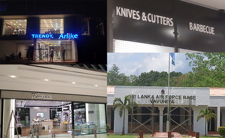 Stainless Steel letter name boards for army in Sri Lanka
