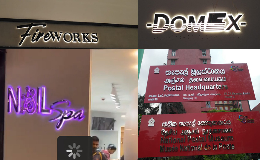 Stainless Steel letter name boards for army in Sri Lanka