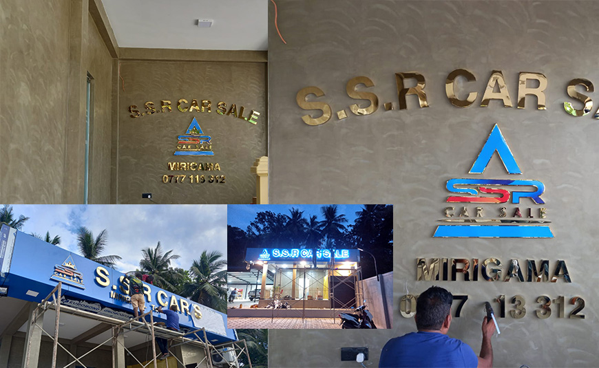 Stainless Steel letter name boards for army in Sri Lanka