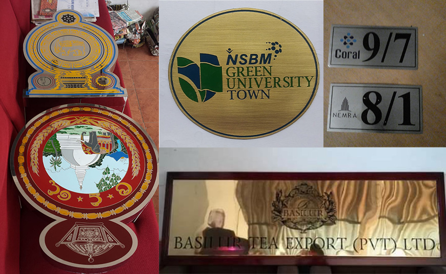 Stainless Steel letter name boards for army in Sri Lanka